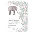Postkarte - Zur Geburt - Elefant