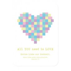 Postkarte - Hochzeit - All you need is love