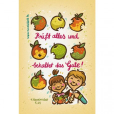 Postkarte "Prüft alles und behaltet das Gute!" (Nina Dulleck) 