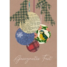 Postkarte Gesegnetes Fest (Kugeln) Postkarte Gesegnetes Fest (Kugeln)