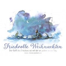 Postkarte Friedvolle Weihnachten (Aquarell) Postkarte Friedvolle Weihnachten (Aquarell)