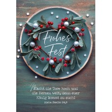 Postkarte Frohes Fest - Macht die Tore