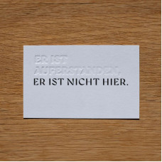 MiniCard: Er ist auferstanden. Er ist nicht hier.