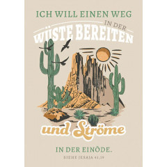 Postkarte Ich will ein Weg in der Wüste bereiten Postkarte Ich will ein Weg in der Wüste bereiten