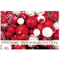 Klappkarte Frohe Weihnachten (Kugeln)