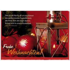 Klappkarte Frohe Weihnachten (Laterne)