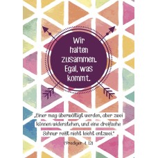 Postkarte Wir halten zusammen... (Emotionskarte)