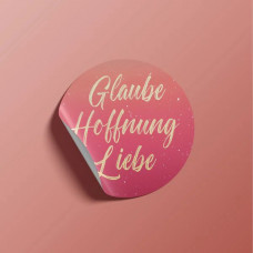 Aufkleber Glaube Hoffnung Liebe