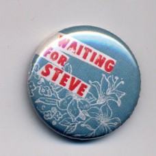 Button Waiting for Steve hellblau